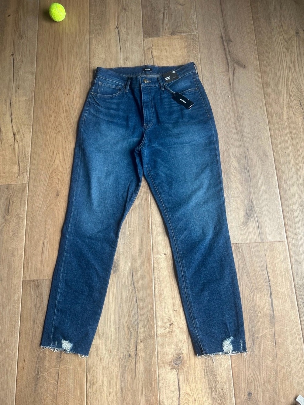 Express Dark Blue '90s Skinny High-Rise Jeans